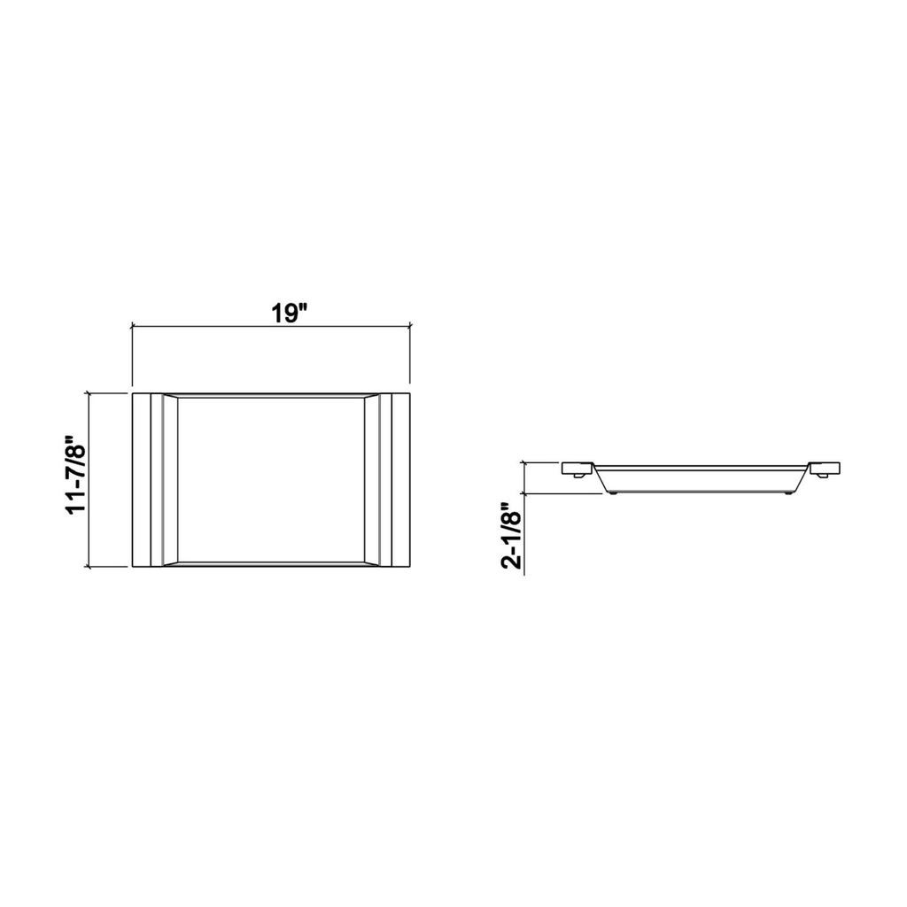 Julien 205334 Tray For 18In Sink Maple Handles 12X19X2-1/4 2