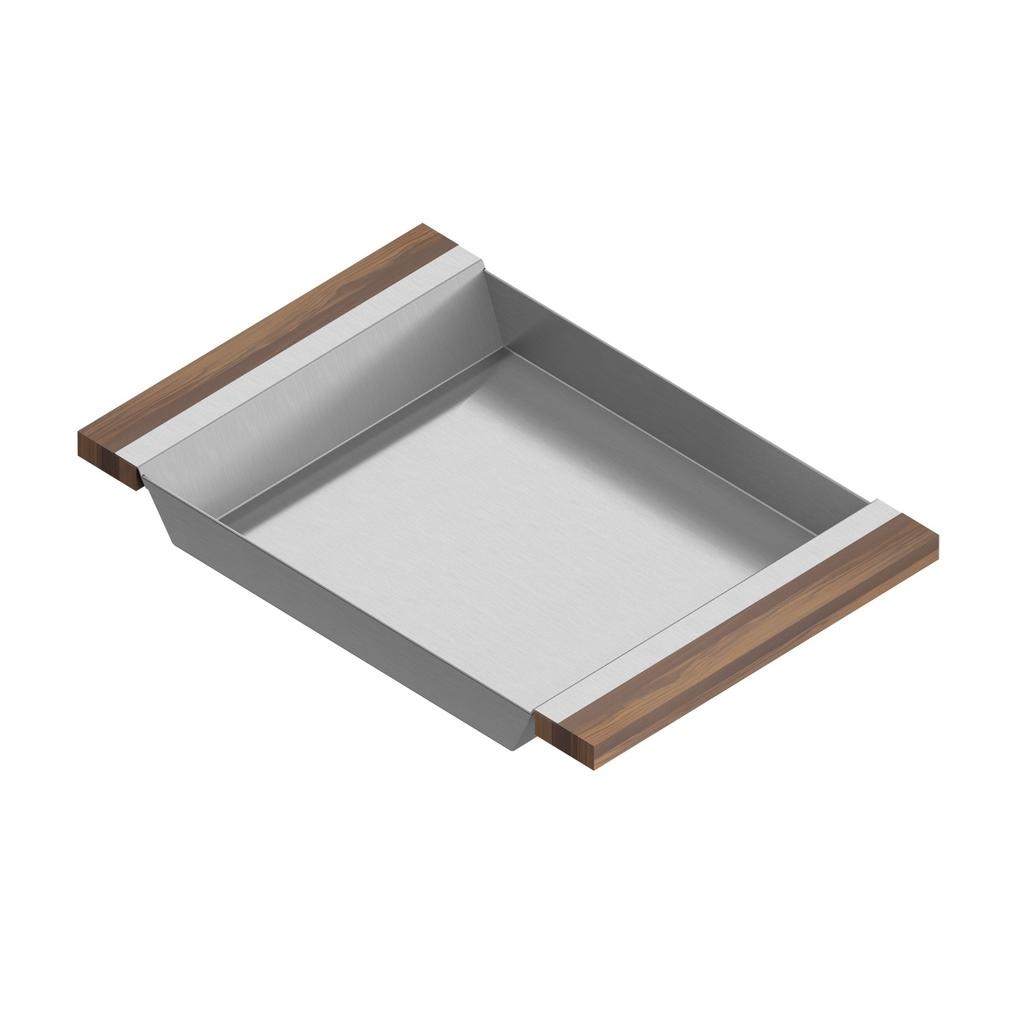Julien 205233 Tray For 17In Sink Walnut Handles 12X18X2-1/4 1