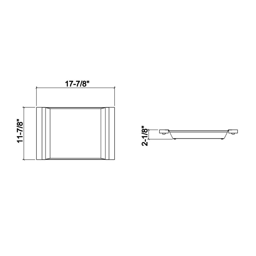 Julien 205233 Tray For 17In Sink Walnut Handles 12X18X2-1/4 2