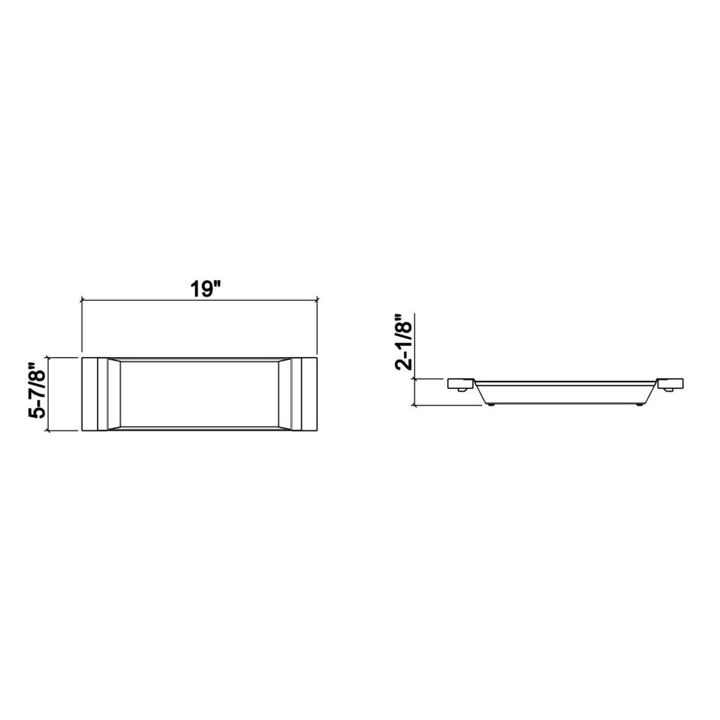 Julien 205222 Tray For 18 In Sink Walnut Handles 6X19X2-1/4 2