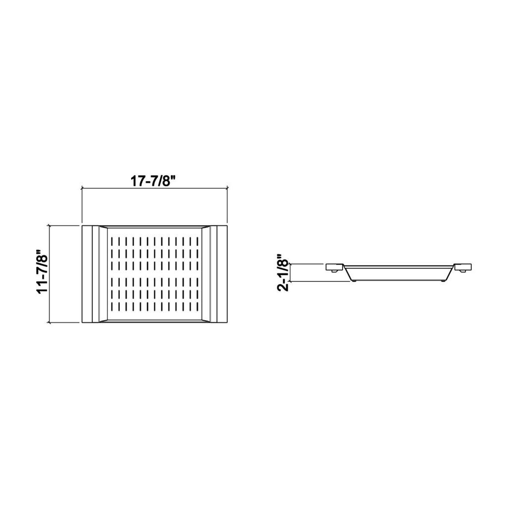 Julien 205230 Colander For 17In Sink Walnut Handles 12X18X2-1/4 2