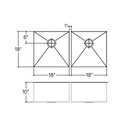 Julien 003958 J7 Sink Undermount Double L18X18X10 R18X18X10 2