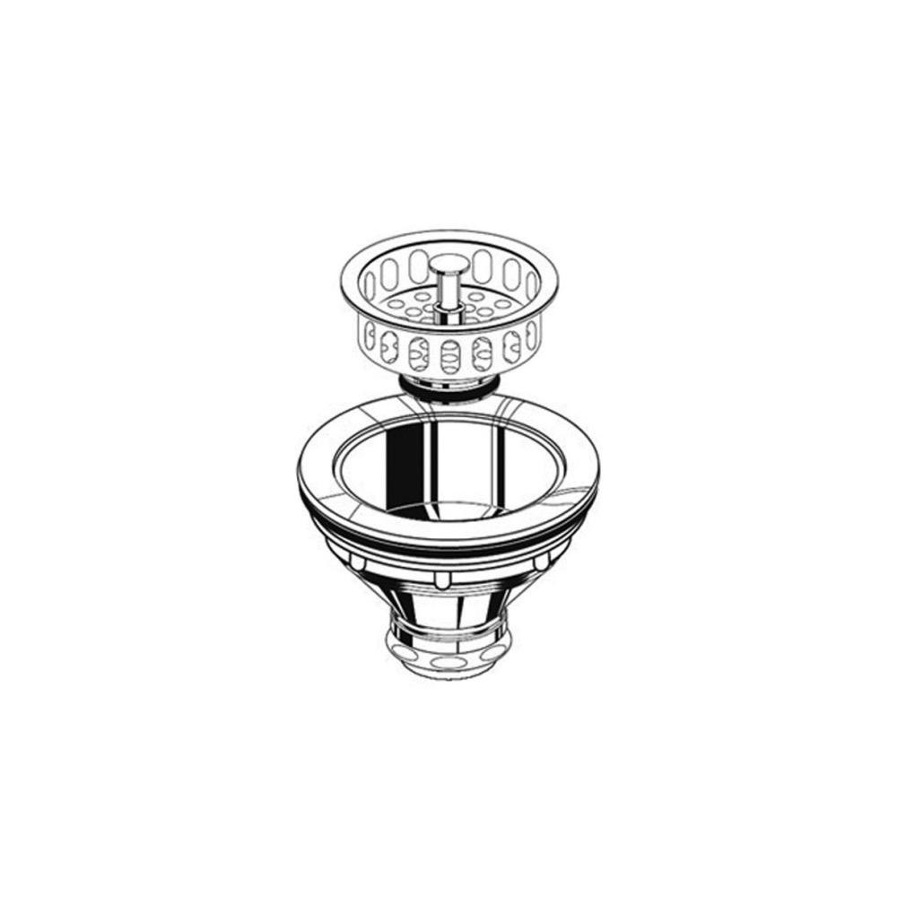 Julien 100082 Drain For Stainless Sinks Brushed Nickel 3-1/2 2