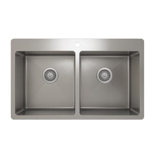 Prochef IH75-TE-33209 Proinox H75 Collection Topmount Sink With Double Bowl 1