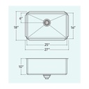 Prochef IH75-US-271810 Proinox H75 Collection Undermount Sink With Single Bowl 2