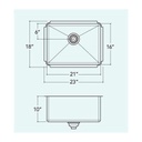 Prochef IH75-US-231810 Proinox H75 Collection Undermount Sink With Single Bowl 2
