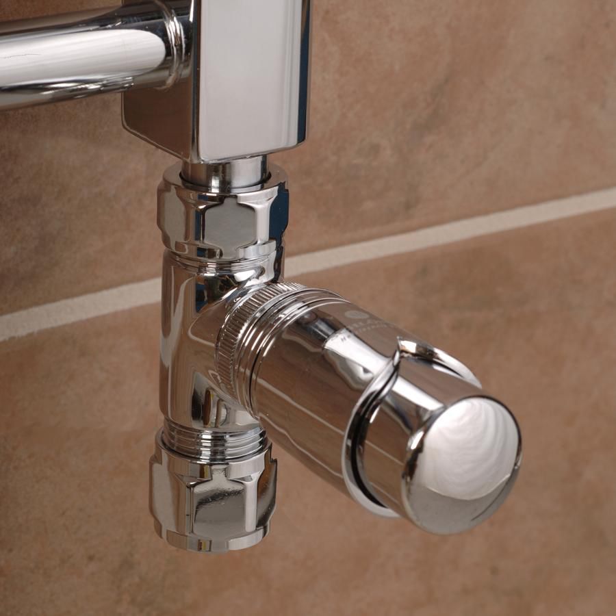 ICO A1053 Tuzio Thermo Straight Towel Warmer Valveset 1