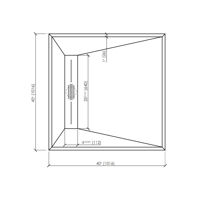 Fiora SDTP4040 Shower Base Linea Slate 40X40 Cappuccino 2