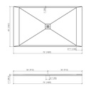 Fiora SSSP7242 Shower Base Quadro Slate 72X42 Cappuccino 2