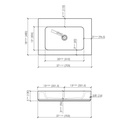 Fiora MPCI01 Wall Mount Lavatory 28X19 Three Holes Cement 2