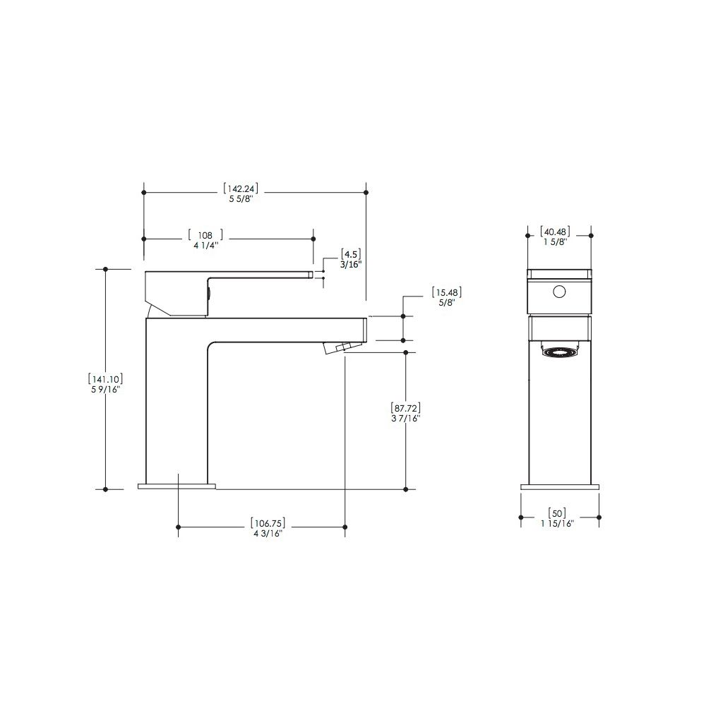 Aquabrass 86014 Madison Single Hole Lavatory Faucet Brushed Nickel 2