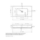 Fiora MPCI03 Wall Mount Lavatory 36X19 Three Holes Cappuccino 2