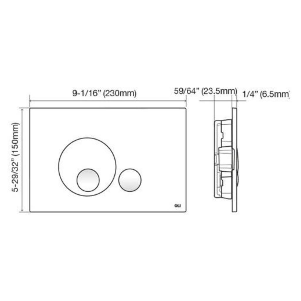 Oli 879457 Globe Push Plate Soft Touch Black 3