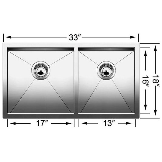 Blanco 401244 Quatrus U 1.75 Double Kitchen Sink 2