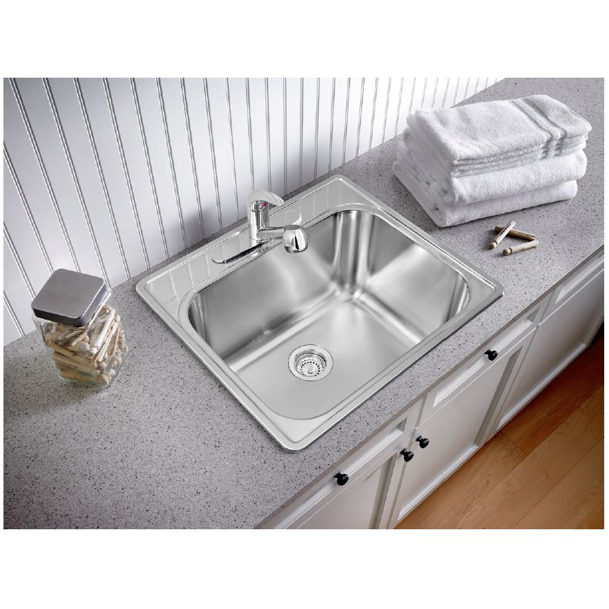 Blanco 401202 Essential Three Holes 4 Centre Drop In Utility Sink 2