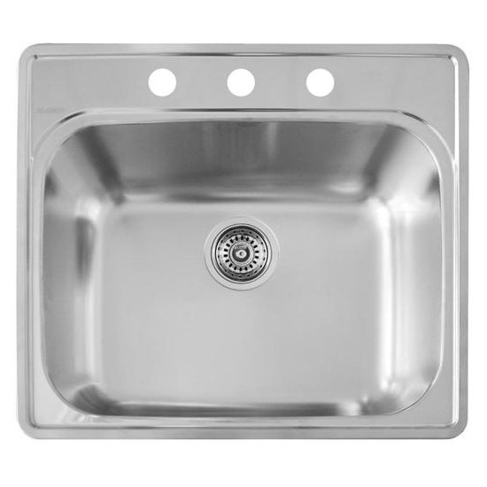 Blanco 401203 Essential Three Holes 8 Centre Drop In Utility Sink 2