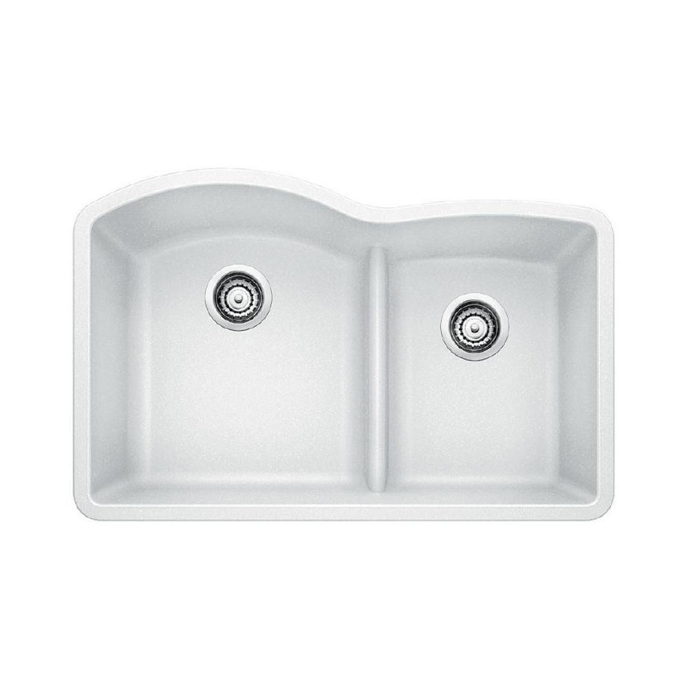 Blanco 401577 Diamond U 1.75 Low Divide Double Undermount Kitchen Sink 1