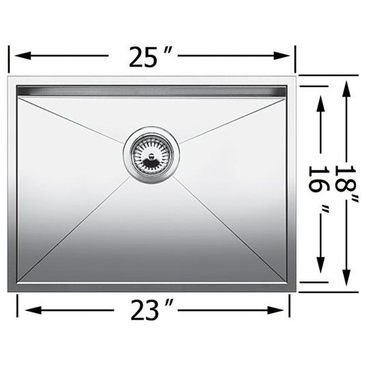 Blanco 401246 Quatrus U 1 Medium Single Undermount Kitchen Sink 3