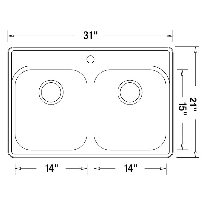 Blanco 400003 Essential 2 Three Holes Double Drop In Kitchen Sink 3