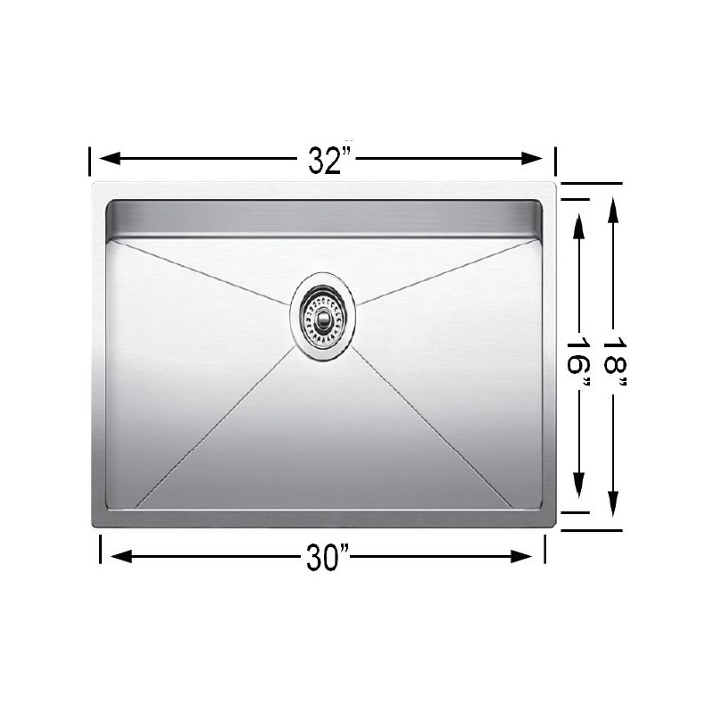 Blanco 401518 Quatrus R15 U Super Single Undermount Kitchen Sink 3