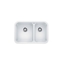 Blanco 402146 Vision U 1 1/2 Undermount Double Kitchen Sink White 1
