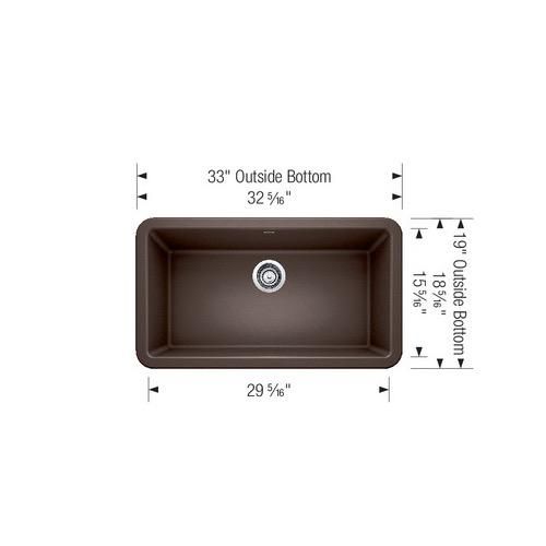 Blanco 402130 Ikon 33 Single Kitchen Sink Front Apron Biscuit 2