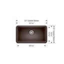 Blanco 402130 Ikon 33 Single Kitchen Sink Front Apron Biscuit 2