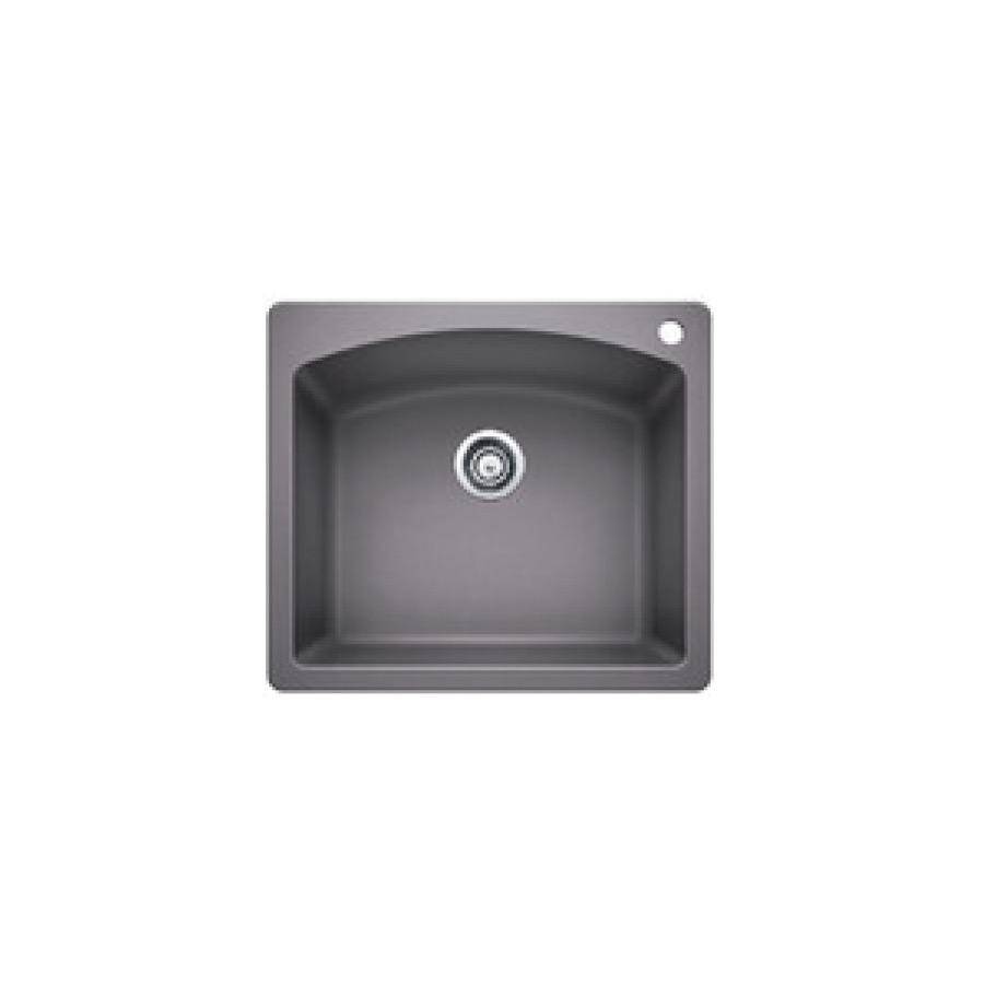 Blanco 401657 Diamond 1 Bowl Drop In Kitchen Sink Metallic Gray 1