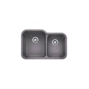 Blanco 401676 Vision U 1.75 Double Undermount Kitchen Sink Metallic Gray 1