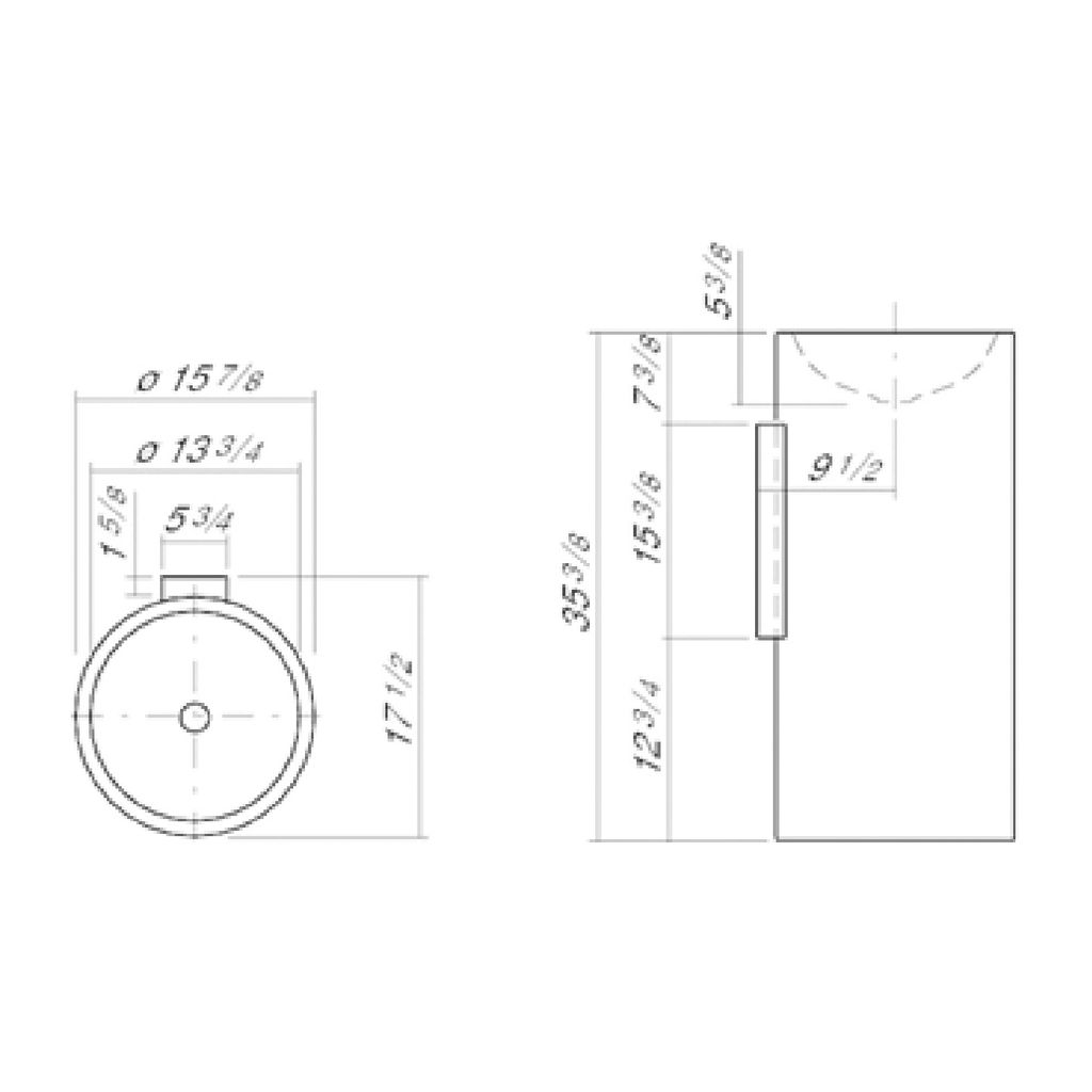 Alape 4503000000 WT.RX400K Round Washstand White 2