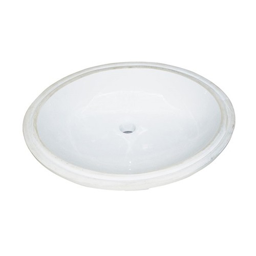 Fairmont Designs S-100WH Oval Ceramic Undermount Sink - White 1
