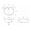 Fairmont Designs S-100WH Oval Ceramic Undermount Sink - White 2