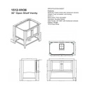 Fairmont Designs 1512-VH36 Shaker Americana 36&quot; Vanity Open Shelf Polar White 2