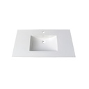 Fairmont Designs TC-4322W1 43&quot; White Ceramic Top Single Hole 1