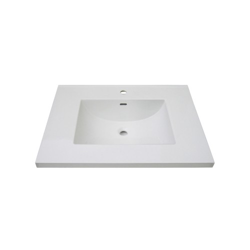 Fairmont Designs TC3-3122W1 31&quot; White Ceramic Top Single Hole 1