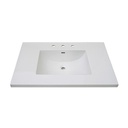 Fairmont Designs TC3-3722W8 37&quot; White Ceramic Top 8&quot; Widespread 1