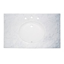 Fairmont Designs T-3722WC Marble Top 36" - White Carrera 1