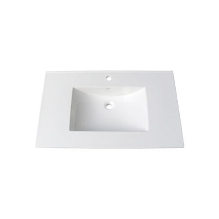 Fairmont Designs TC-3722W1 36&quot; Ceramic Vanity Top w/Bowl Single Hole - White 1