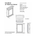 Fairmont Designs 1512-MC24 Shaker Americana 24&quot; Medicine Cabinet Polar White 2