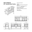 Fairmont Designs 1507-VH6021D Napa 60&quot; Open Shelf Double Bowl Vanity Sonoma Sand 2