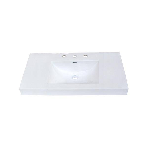 Fairmont Designs S-11036W8 36 x 18&quot; Ceramic Sink 8&quot; Spread White 1
