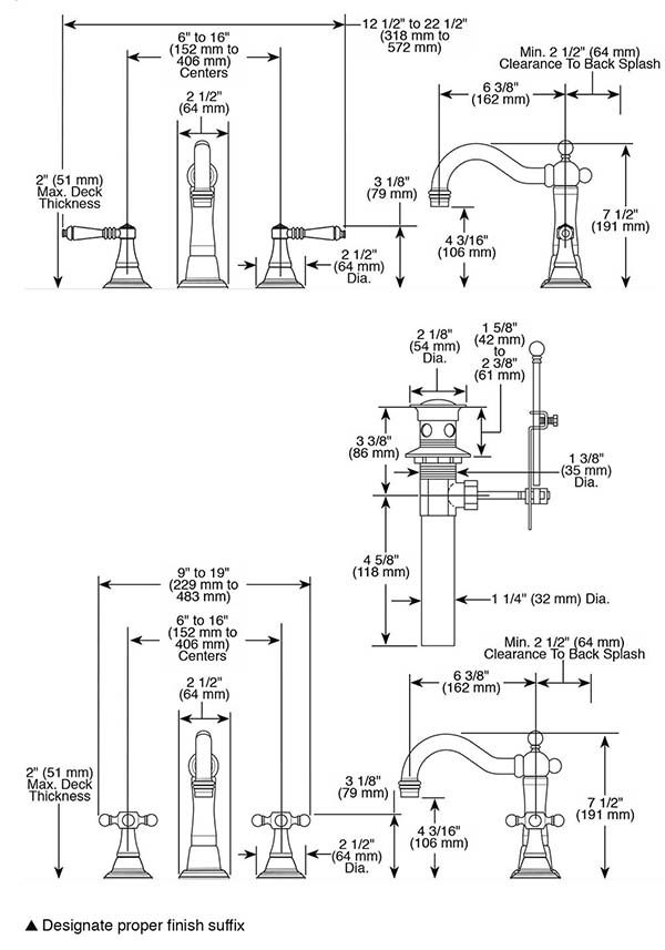 Brizo 65338LF Tresa Widespread Lavatory Faucet 2