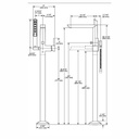 Brizo T70188 Vettis Single Handle Freestanding Tub Filler Luxe Nickel 2