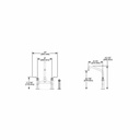 Brizo 62564LF Litze Bridge Facuet With Angled Spout Industrial Handle Polished Nickel 2