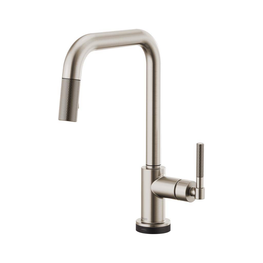 Brizo 64053LF Litze Smart Touch Pull Down Square Spout Knurled Handle Stainless 1