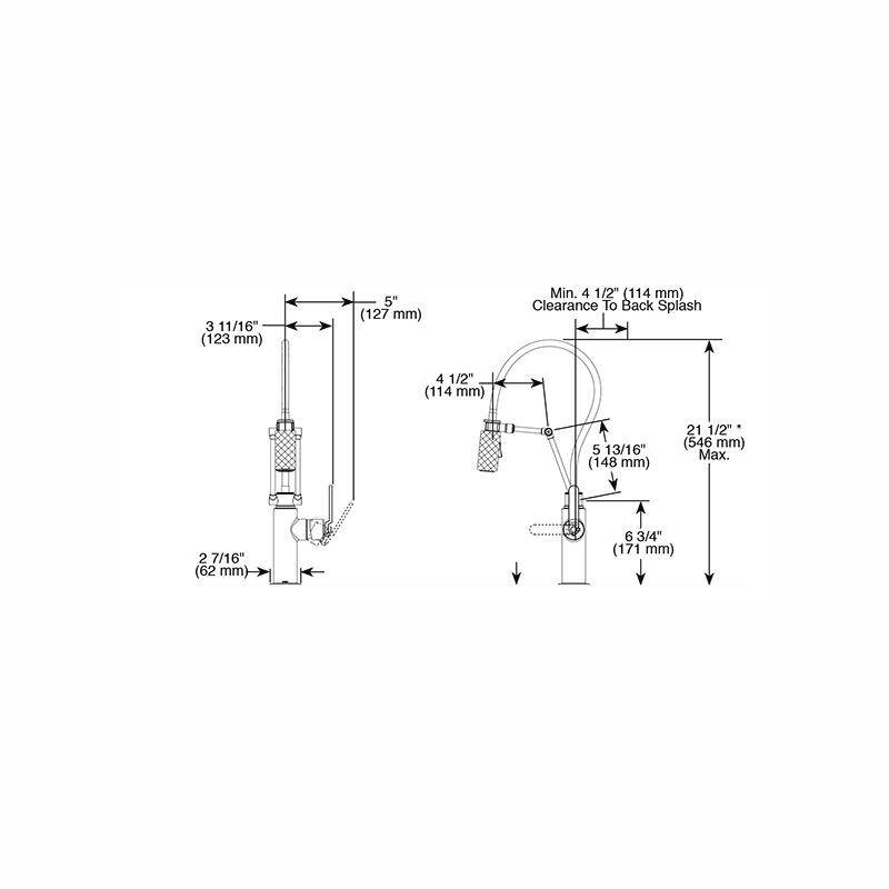 Brizo 63244LF Litze Articulating Kitchen Faucet Polished Nickel 2