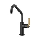 Brizo 61064LF Litze Angled Spout Bar Faucet Luxe Gold Matte Black 1