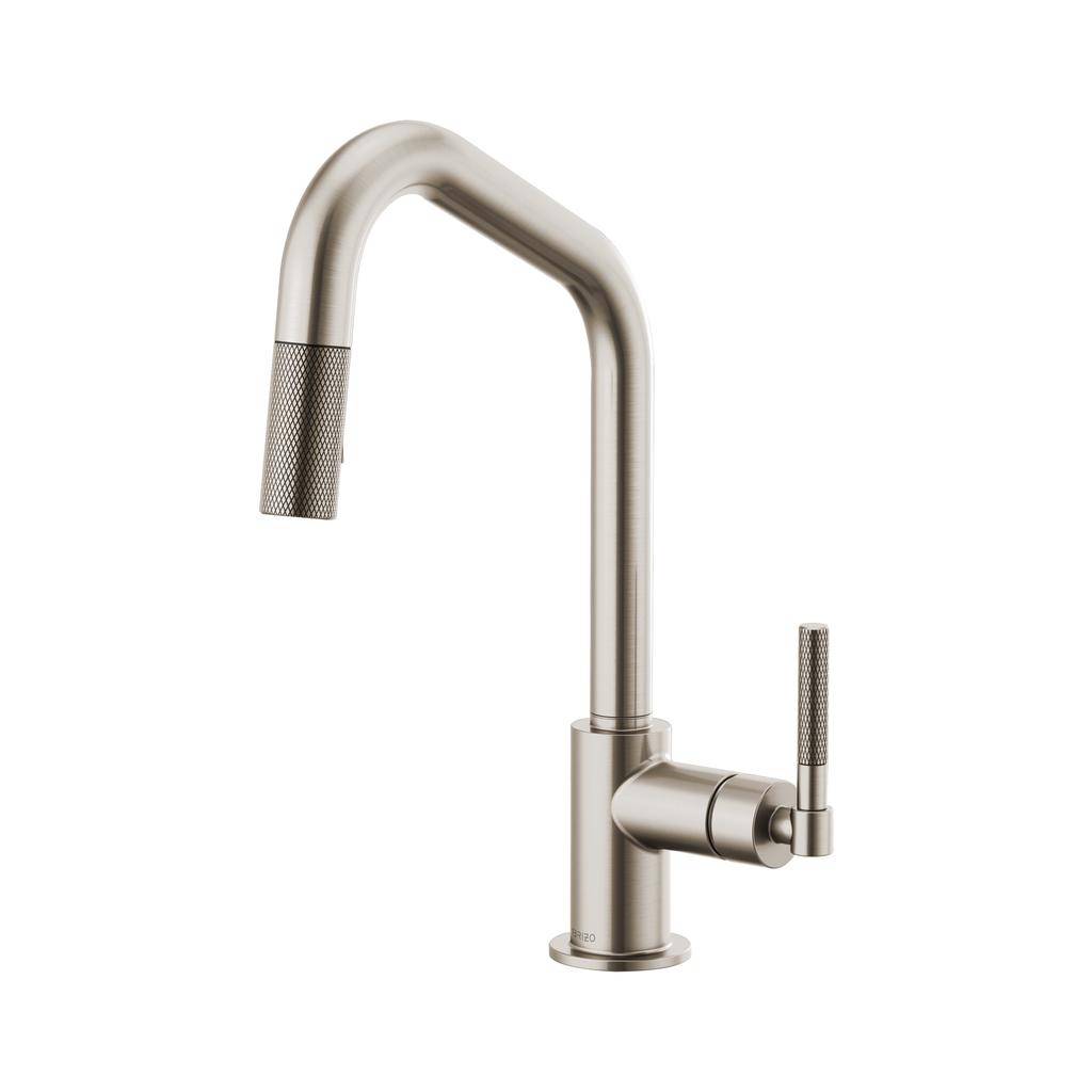 Brizo 63063LF Litze Pull Down Angled Spout Knurled Handle Faucet Stainless 1