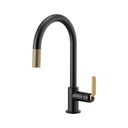 Brizo 63044LF Litze Pull Down Arc Spout Faucet Luxe Gold Matte Black 1