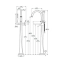 Brizo T70130 Virage Single Handle Freestanding Tub Filler Luxe Gold 2